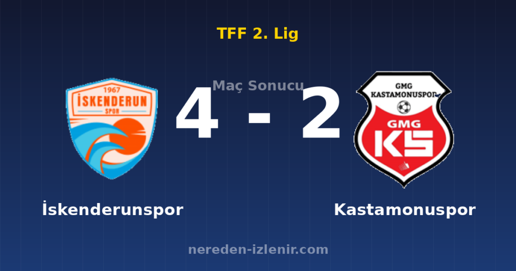 İskenderunspor 4-2 Kastamonuspor
