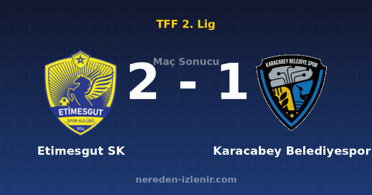 Etimesgut SK 2-1 Karacabey Belediyespor