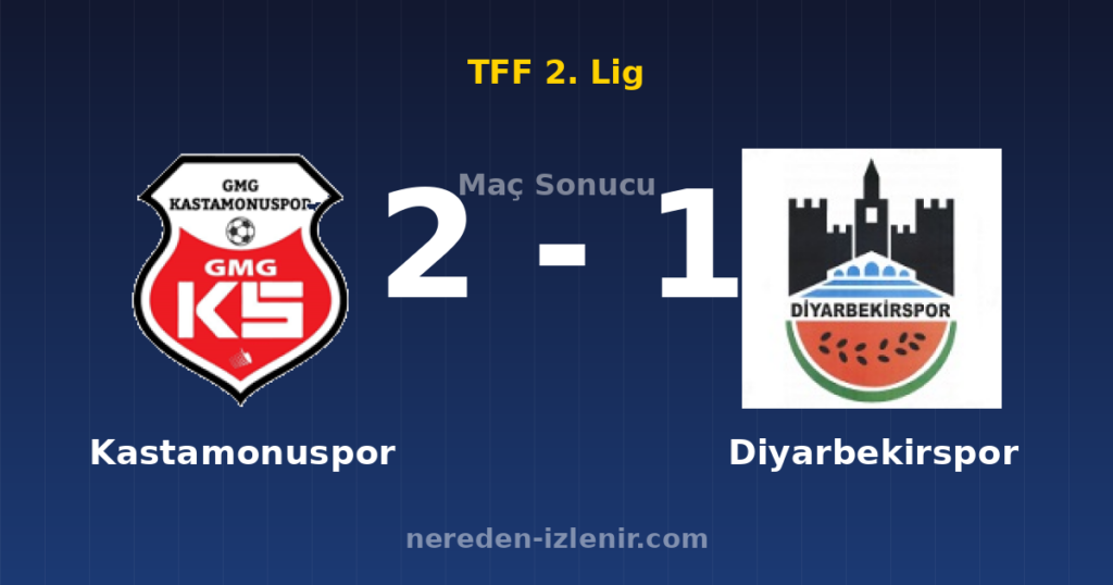 Kastamonuspor 2-1 Diyarbekirspor