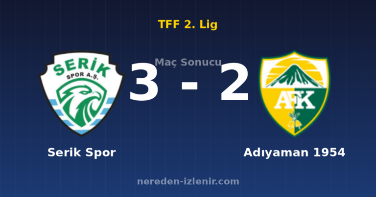 Serik Spor 3-2 Adıyaman 1954