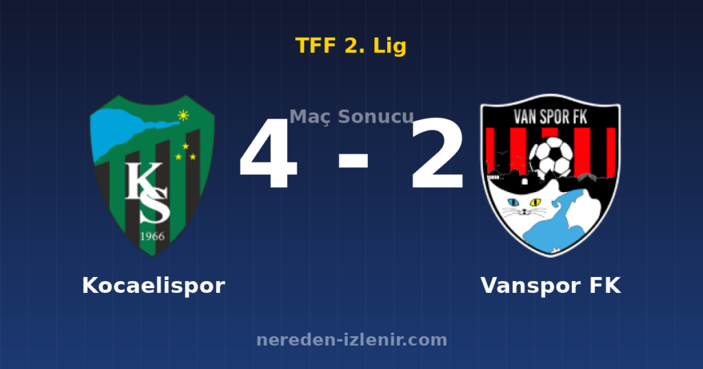 Kocaelispor 4-2 Vanspor FK