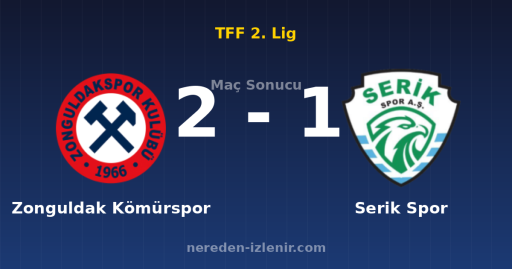 Zonguldak Kömürspor 2-1 Serik Spor
