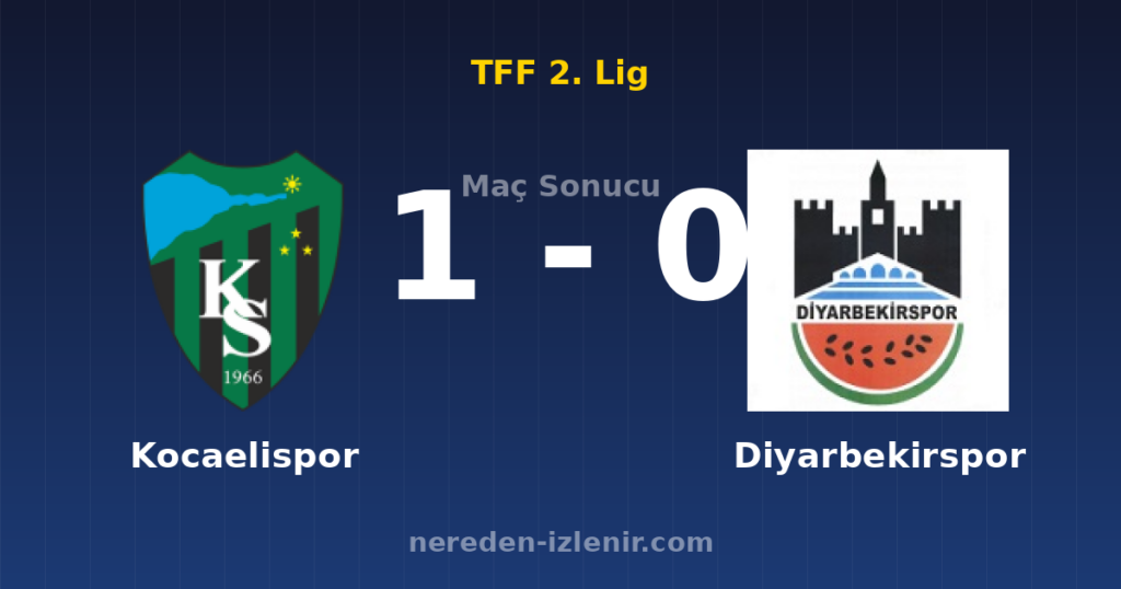 Kocaelispor 1-0 Diyarbekirspor
