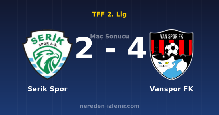 Serik Spor 2-4 Vanspor FK