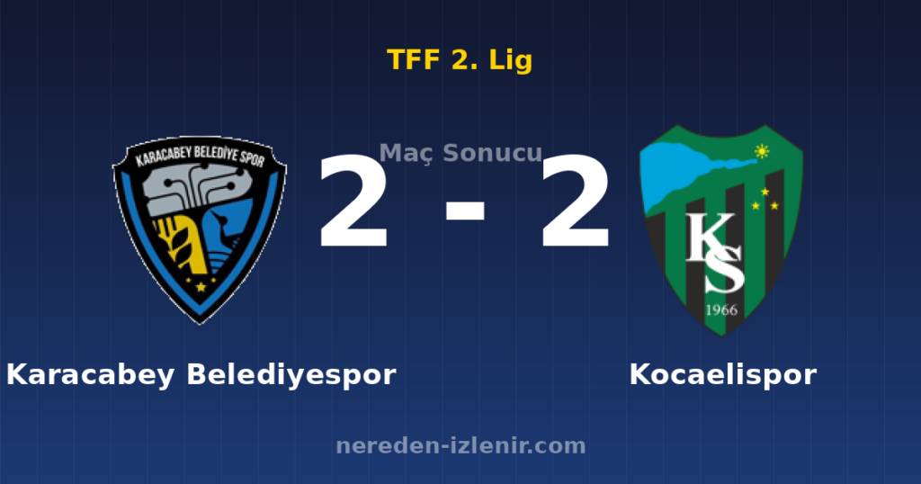 Karacabey Belediyespor 2-2 Kocaelispor