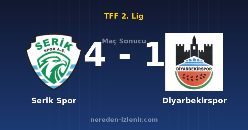 Serik Spor 4-1 Diyarbekirspor
