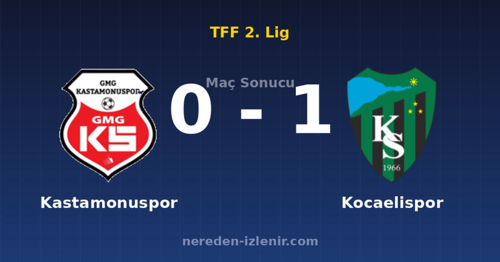 Kastamonuspor 0-1 Kocaelispor