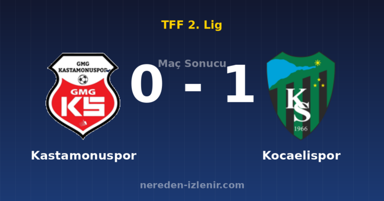 Kastamonuspor 0-1 Kocaelispor