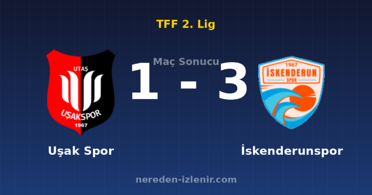 Uşak Spor 1-3 İskenderunspor