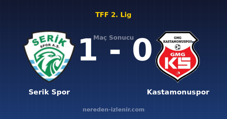 Serik Spor 1-0 Kastamonuspor