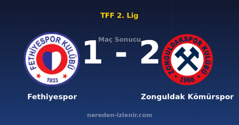 Fethiyespor 1-2 Zonguldak Kömürspor