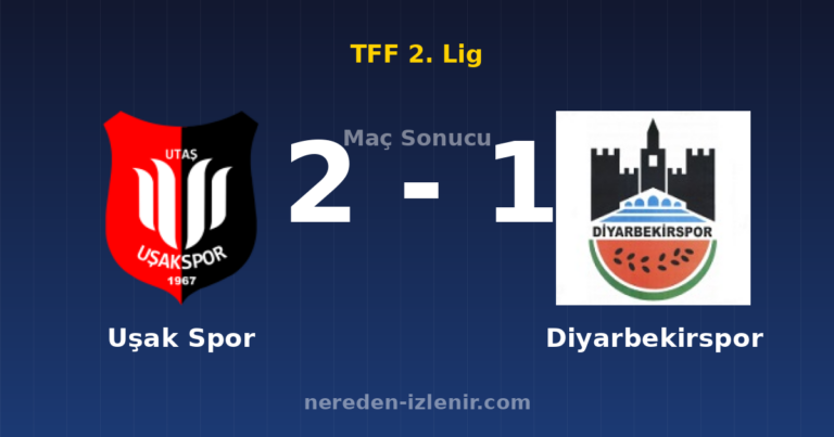 Uşak Spor 2-1 Diyarbekirspor