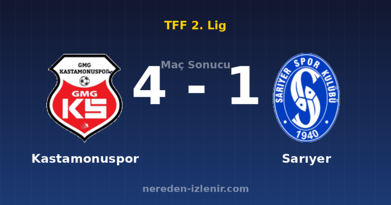 Kastamonuspor 4-1 Sarıyer