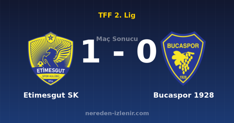 Etimesgut SK 1-0 Bucaspor 1928