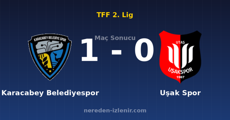 Karacabey Belediyespor 1-0 Uşak Spor