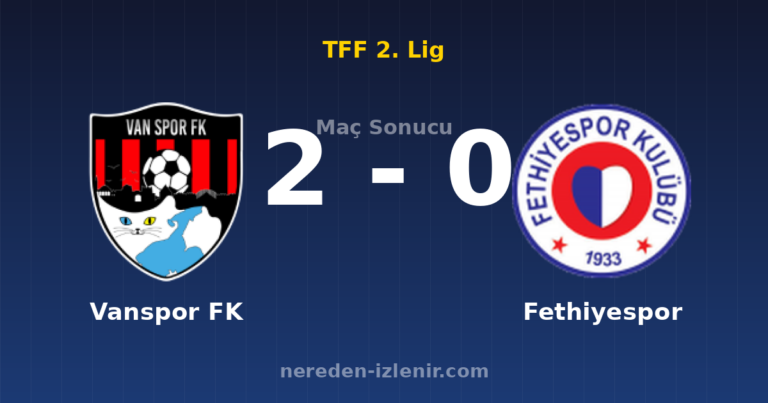 Vanspor FK 2-0 Fethiyespor