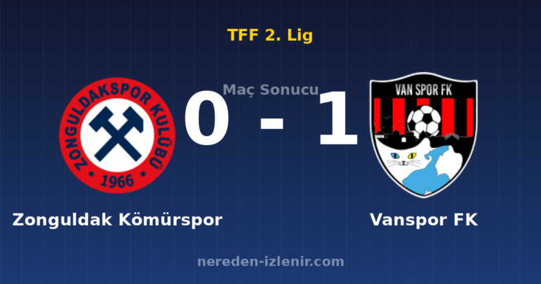 Zonguldak Kömürspor 0-1 Vanspor FK