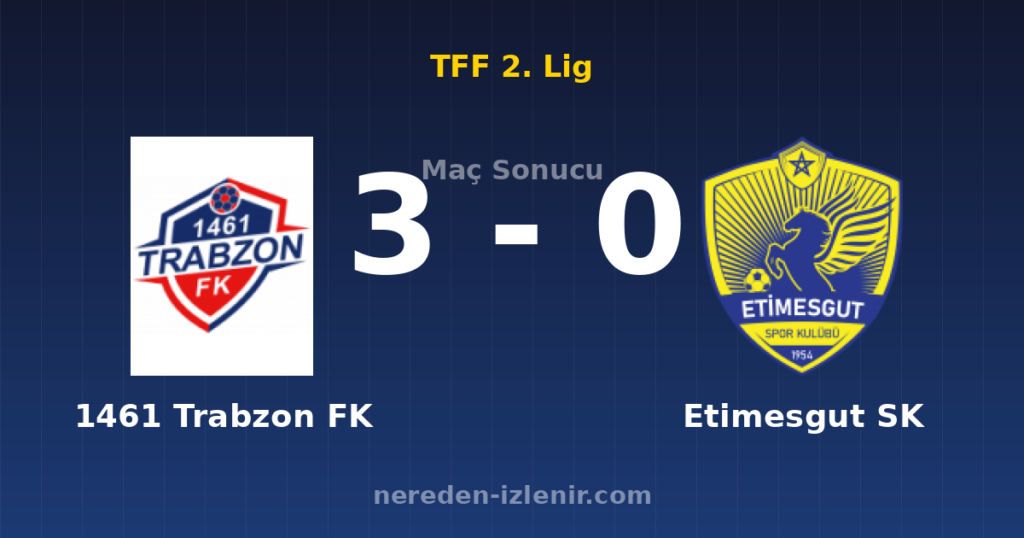 1461 Trabzon FK 3-0 Etimesgut SK