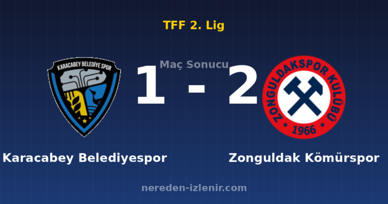 Karacabey Belediyespor 1-2 Zonguldak Kömürspor