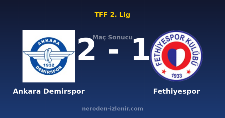 Ankara Demirspor 2-1 Fethiyespor