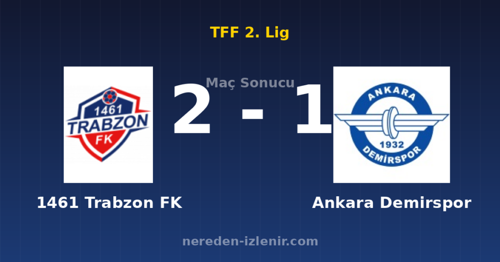 1461 Trabzon FK 2-1 Ankara Demirspor