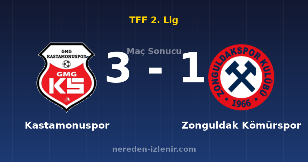 Kastamonuspor 3-1 Zonguldak Kömürspor