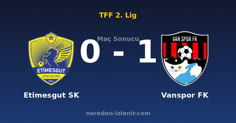 Etimesgut SK 0-1 Vanspor FK