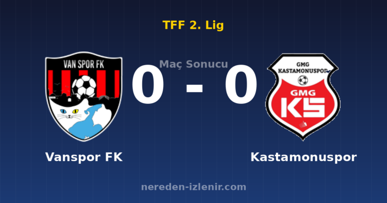 Vanspor FK 0-0 Kastamonuspor