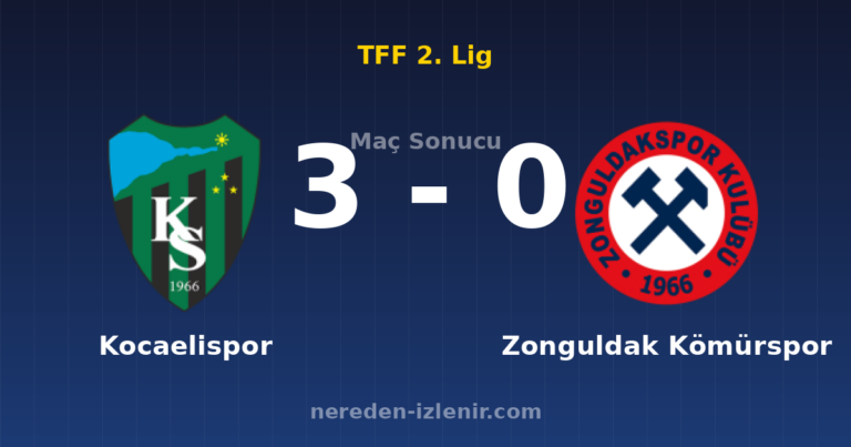 Kocaelispor 3-0 Zonguldak Kömürspor