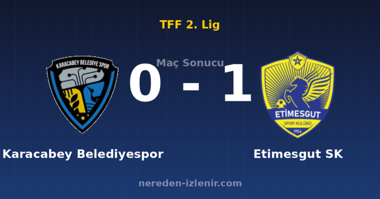 Karacabey Belediyespor 0-1 Etimesgut SK