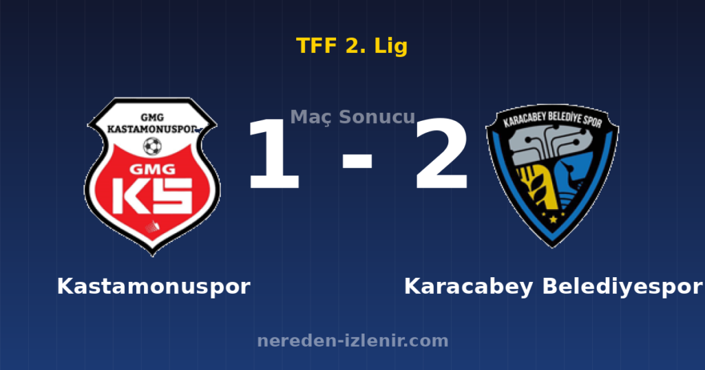 Kastamonuspor 1-2 Karacabey Belediyespor