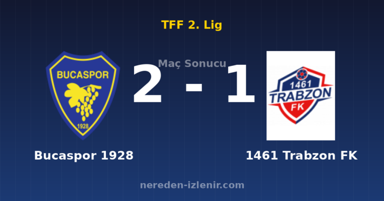Bucaspor 1928 2-1 1461 Trabzon FK
