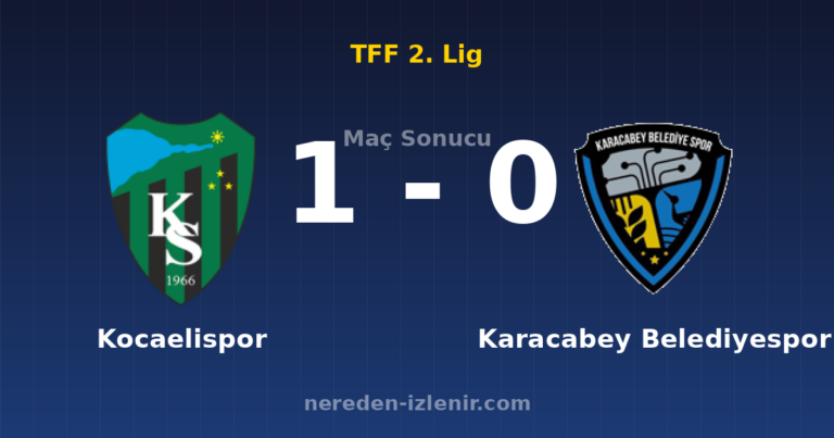 Kocaelispor 1-0 Karacabey Belediyespor
