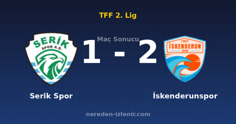 Serik Spor 1-2 İskenderunspor