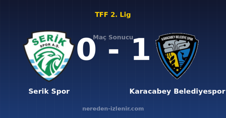 Serik Spor 0-1 Karacabey Belediyespor