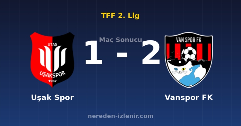 Uşak Spor 1-2 Vanspor FK