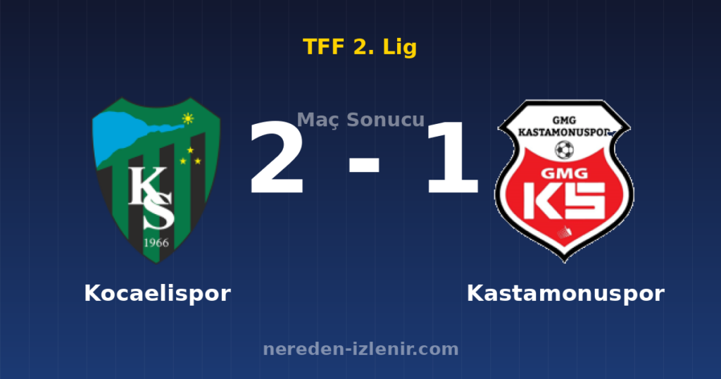 Kocaelispor 2-1 Kastamonuspor