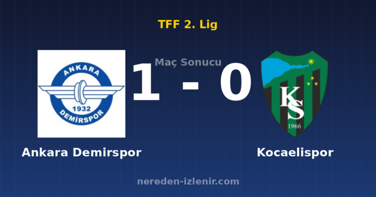 Ankara Demirspor 1-0 Kocaelispor