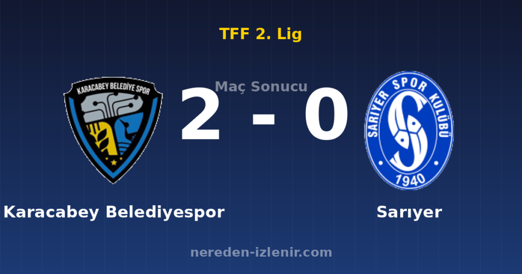 Karacabey Belediyespor 2-0 Sarıyer