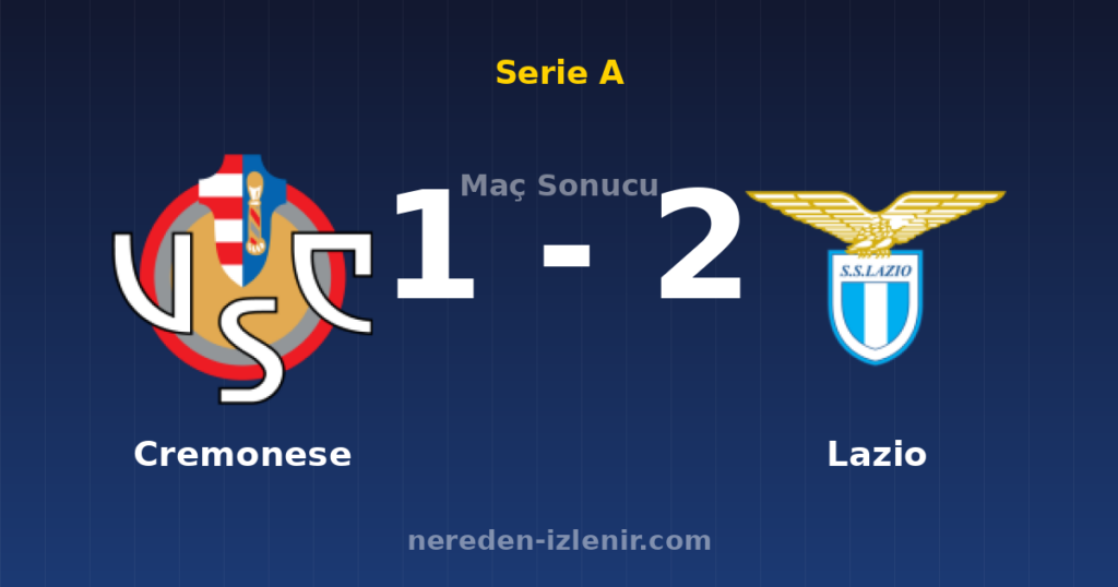 Cremonese 1-2 Lazio