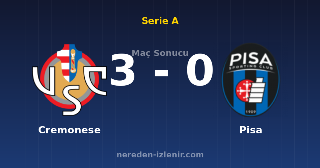 Cremonese 3-0 Pisa