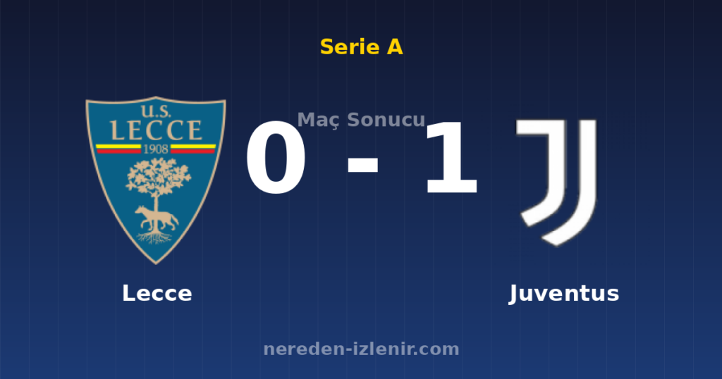 Lecce 0-1 Juventus