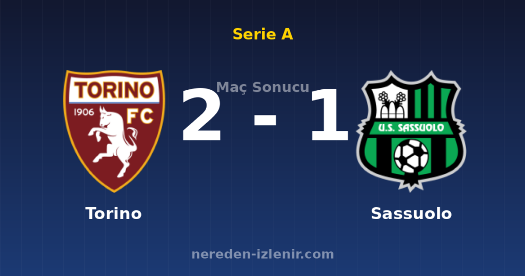 Torino 2-1 Sassuolo