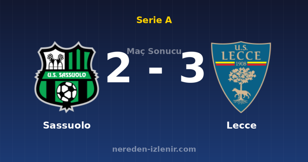 Sassuolo 2-3 Lecce