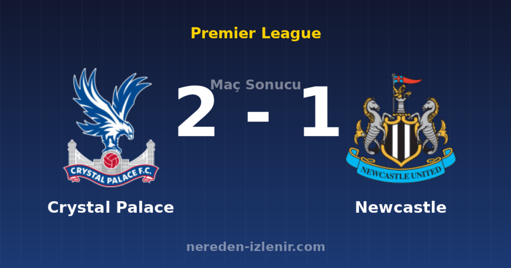Crystal Palace 2-1 Newcastle