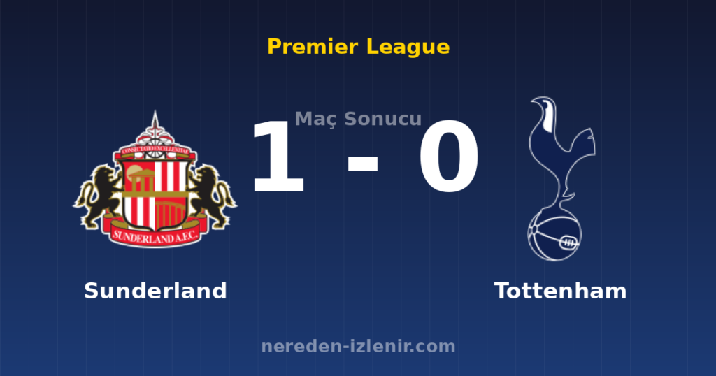 Sunderland 1-0 Tottenham