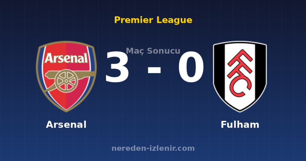 Arsenal 3-0 Fulham