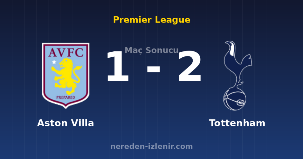 Aston Villa 1-2 Tottenham