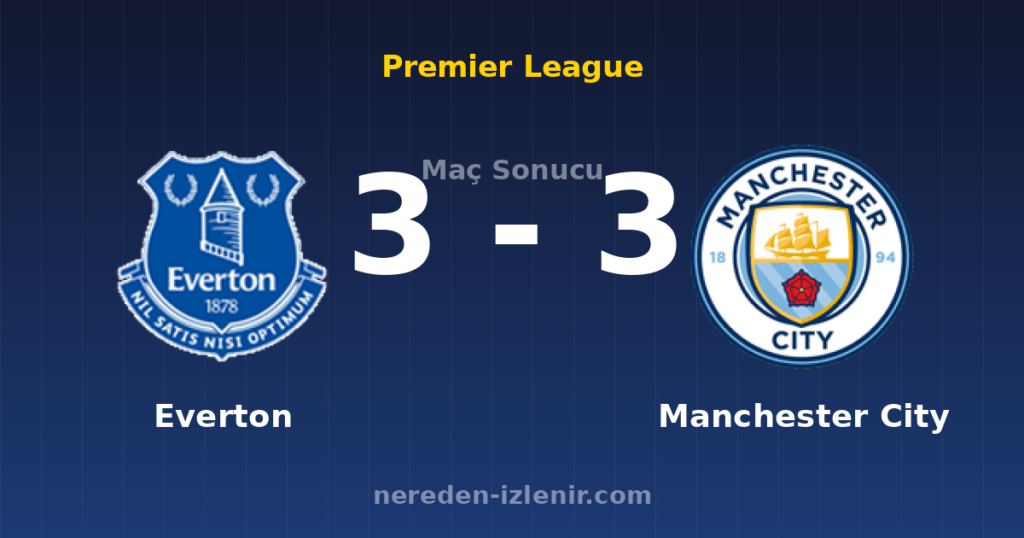 Everton 3-3 Manchester City