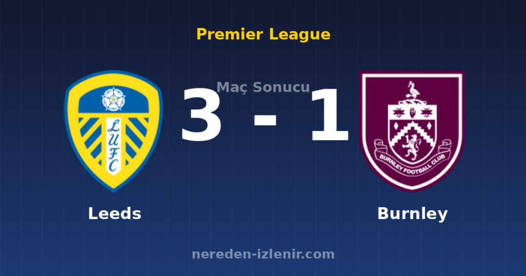 Leeds 3-1 Burnley